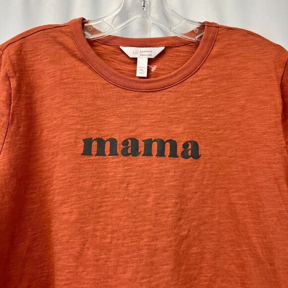 Lauren Conrad Womens Multicolor Mama Crew Neck Short Sleeve T-Shirt Size PL - Picture 6 of 8
